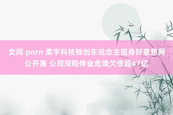 女同 porn 柔宇科技独创东说念主现身好意思网公开赛 公司深陷停业危境欠债超47亿