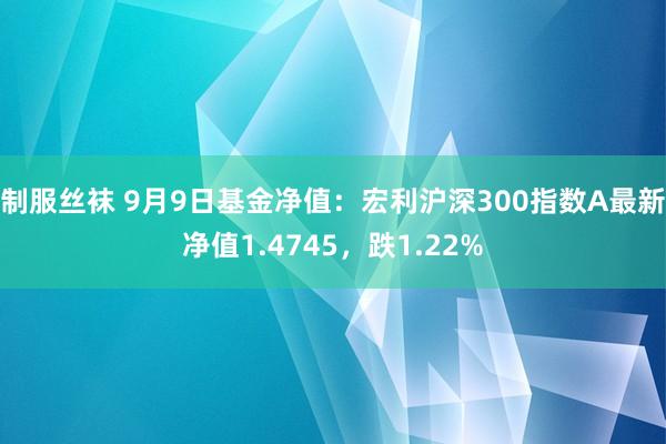 制服丝袜 9月9日基金净值：宏利沪深300指数A最新净值1.4745，跌1.22%