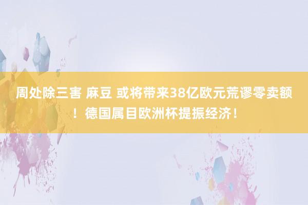 周处除三害 麻豆 或将带来38亿欧元荒谬零卖额！德国属目欧洲杯提振经济！