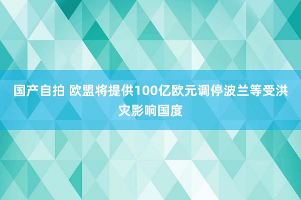 国产自拍 欧盟将提供100亿欧元调停波兰等受洪灾影响国度