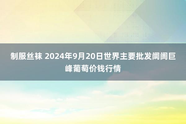 制服丝袜 2024年9月20日世界主要批发阛阓巨峰葡萄价钱行情