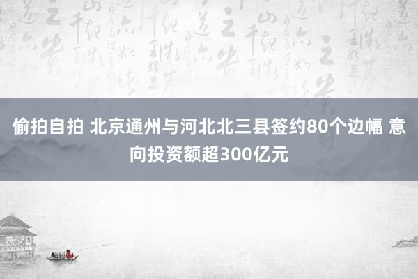 偷拍自拍 北京通州与河北北三县签约80个边幅 意向投资额超300亿元