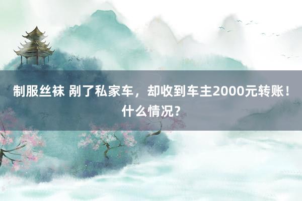 制服丝袜 剐了私家车，却收到车主2000元转账！什么情况？