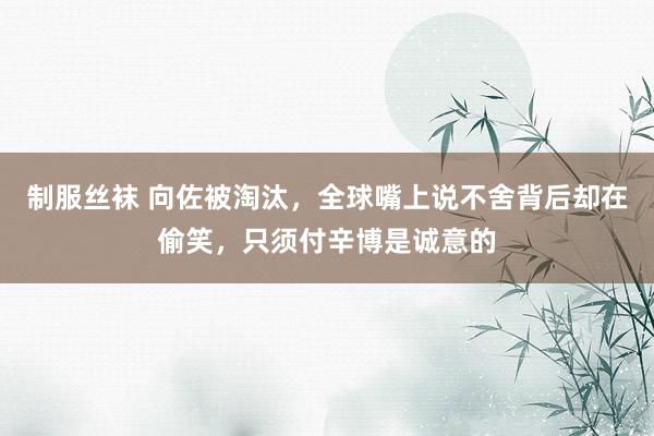 制服丝袜 向佐被淘汰，全球嘴上说不舍背后却在偷笑，只须付辛博是诚意的