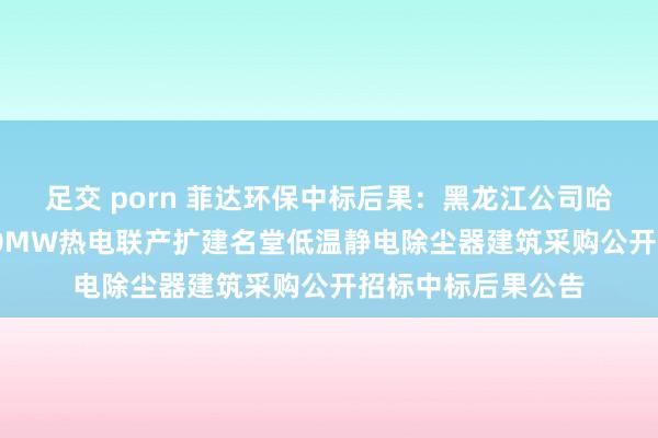 足交 porn 菲达环保中标后果：黑龙江公司哈热公司二期2×660MW热电联产扩建名堂低温静电除尘器建筑采购公开招标中标后果公告