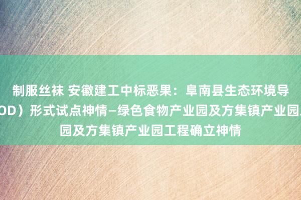 制服丝袜 安徽建工中标恶果：阜南县生态环境导向的开荒（EOD）形式试点神情—绿色食物产业园及方集镇产业园工程确立神情