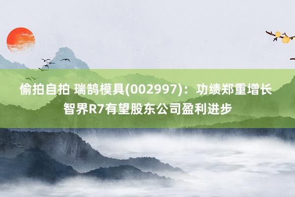 偷拍自拍 瑞鹄模具(002997)：功绩郑重增长 智界R7有望股东公司盈利进步