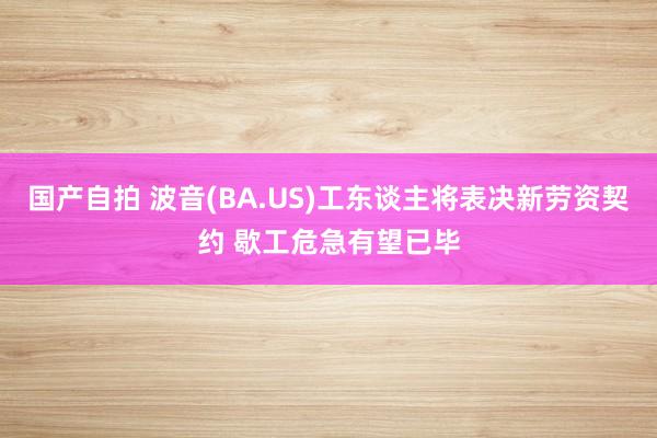 国产自拍 波音(BA.US)工东谈主将表决新劳资契约 歇工危急有望已毕