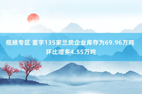 视频专区 寰宇135家兰炭企业库存为69.96万吨 环比增多4.55万吨