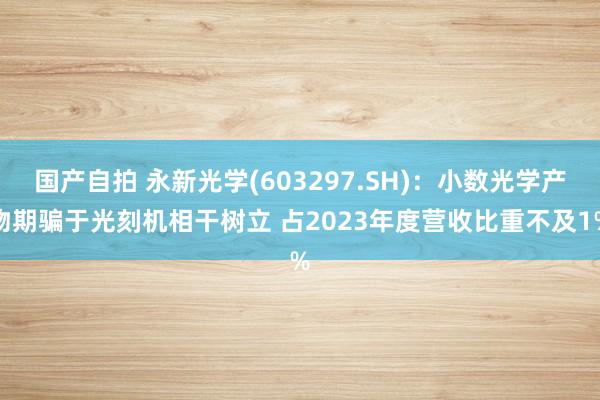 国产自拍 永新光学(603297.SH)：小数光学产物期骗于光刻机相干树立 占2023年度营收比重不及1%