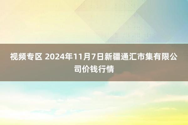 视频专区 2024年11月7日新疆通汇市集有限公司价钱行情