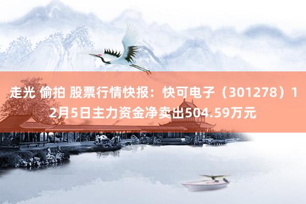 走光 偷拍 股票行情快报：快可电子（301278）12月5日主力资金净卖出504.59万元