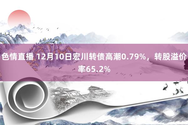 色情直播 12月10日宏川转债高潮0.79%，转股溢价率65.2%