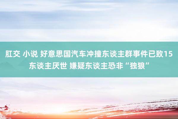 肛交 小说 好意思国汽车冲撞东谈主群事件已致15东谈主厌世 嫌疑东谈主恐非“独狼”