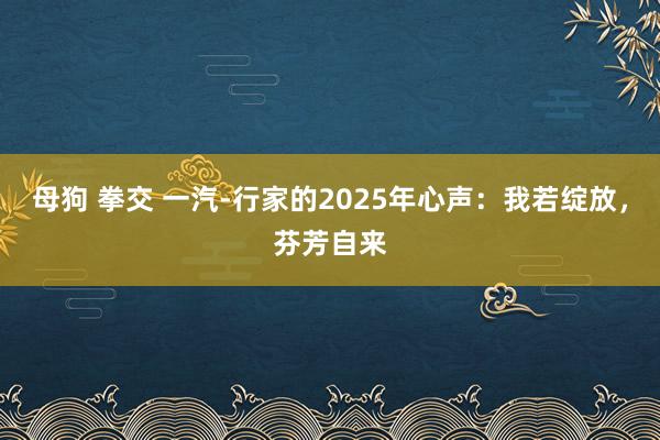 母狗 拳交 一汽-行家的2025年心声：我若绽放，芬芳自来