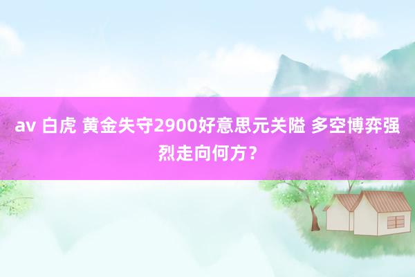 av 白虎 黄金失守2900好意思元关隘 多空博弈强烈走向何方？